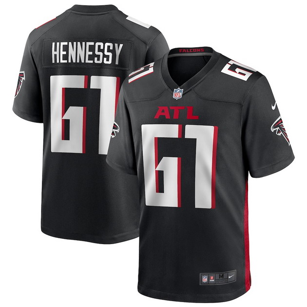 mens nike matt hennessy black atlanta falcons player game jersey